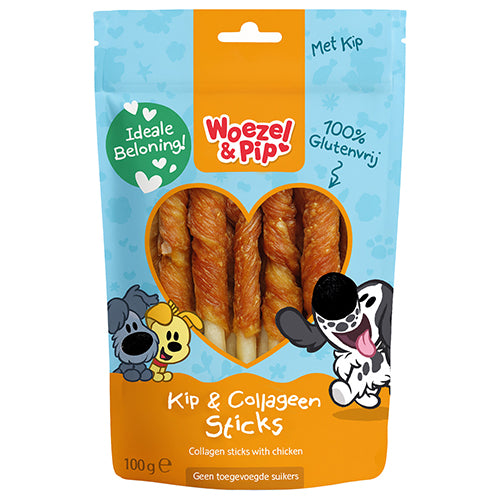 Woezel & Pip collageen sticks 100 gram