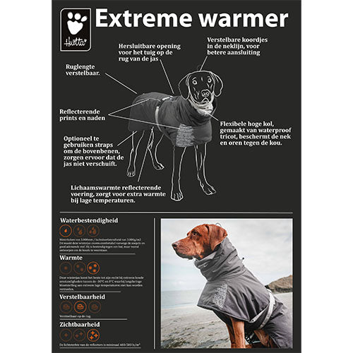 Hurtta winterjas Extreme Warmer in verschillende kleuren Classies