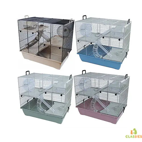 Interzoo Pinky 3 - Hamsterkooi met 3 verdiepingen - 50x33x45,5 cm - 4 Kleuren 2ee89c-2
