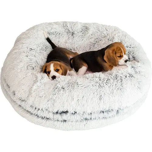 Animal Boulevard Soft Bed Long Plush Donut mand voor honden of katten - 2 kleuren en 3 maten Classies