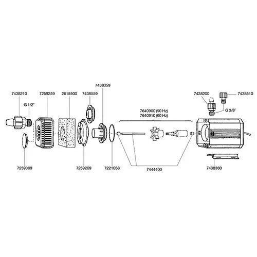 Eheim universele pomp - 300 - 600 - 1200 - 2400 l/uur Classies