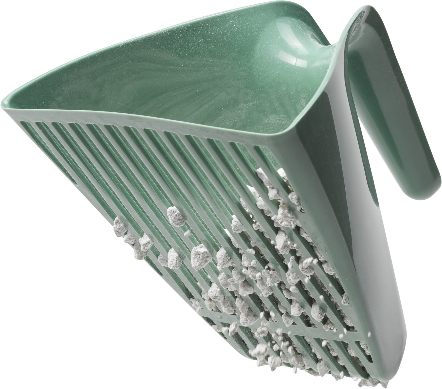 Moderne Katzenstreuschaufel und Sieb mintgrün