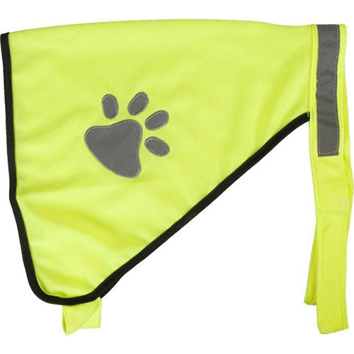 Karlie/ Flamingo Honden Veiligheidsvest - Fluo Geel - Lengte Jasje: 43 cm - Nekomtrek: 50-55cm - Buikomtrek: 70-75 cm Classies