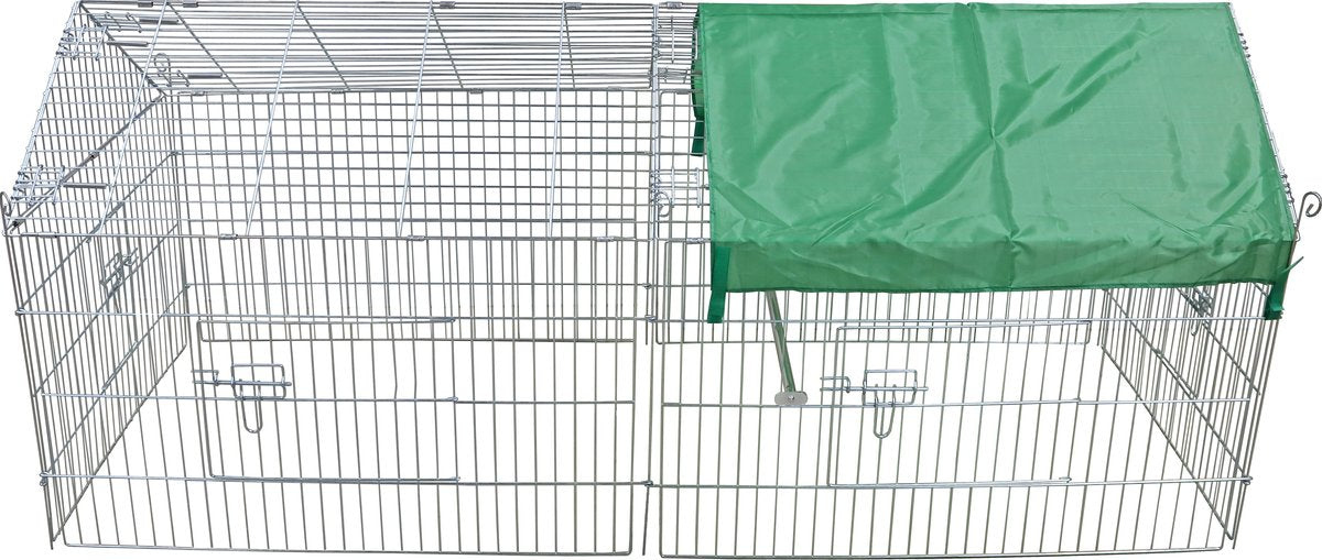 Boon Draadren Puntdak met Zonnedoek Verzinkt 180 x 75 x 75 cm Classies