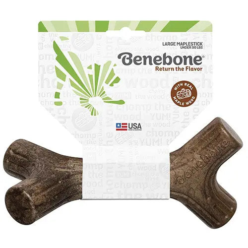 Benebone knaagspeelgoed Maplestick in 5 maten Esdoornhout Classies
