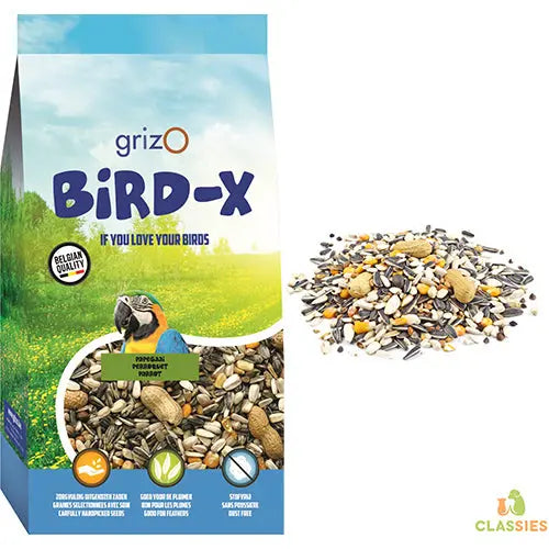 Vogelvoer Bird-X papegaai mengeling 1,75 - 3 - 12,5 kg Classies