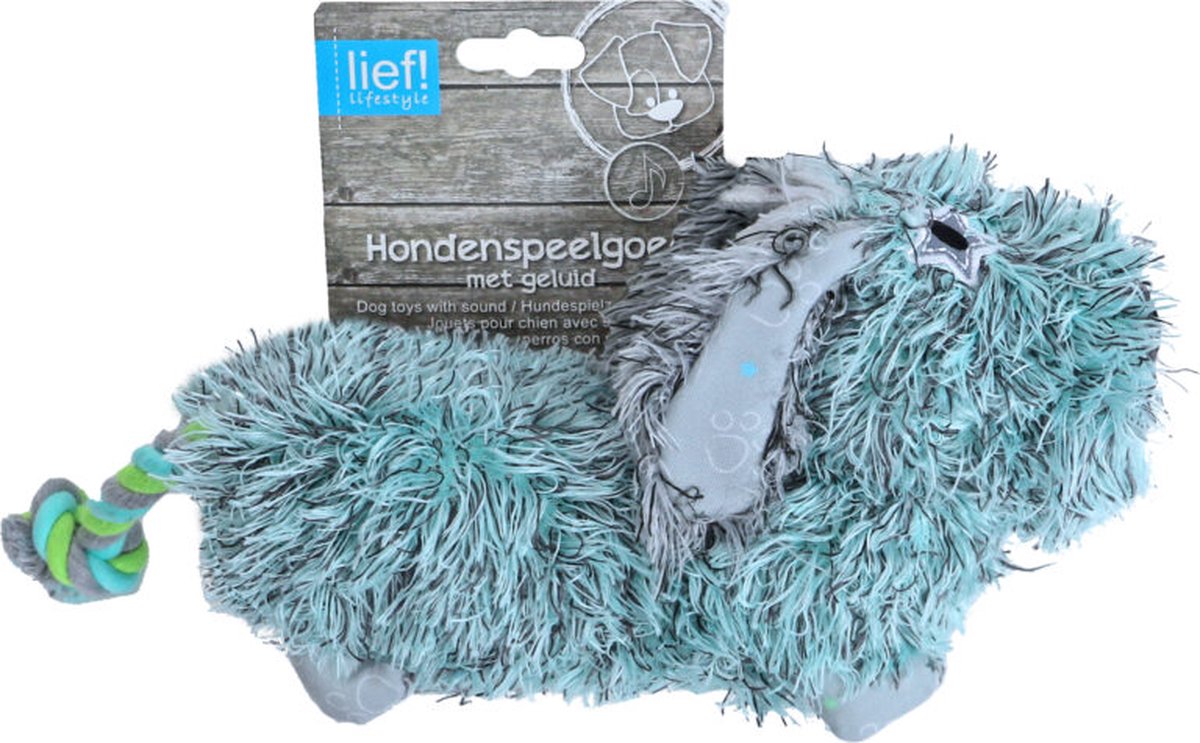 lief! Boys hondenspeelgoed - teckel met piep -28 cm - Kleur: assorti 1 stuk 2ee89c-2