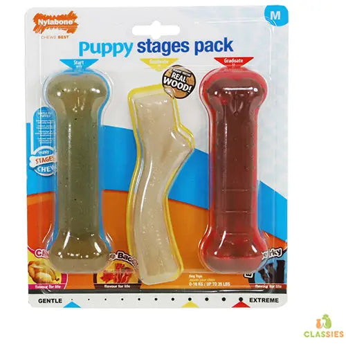 Nylabone Puppy stages pack m Classies