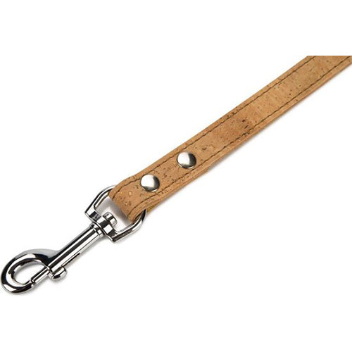 Beeztees Cork Leren Hondenriem - Naturel - 100 cm x 18 mm Classies