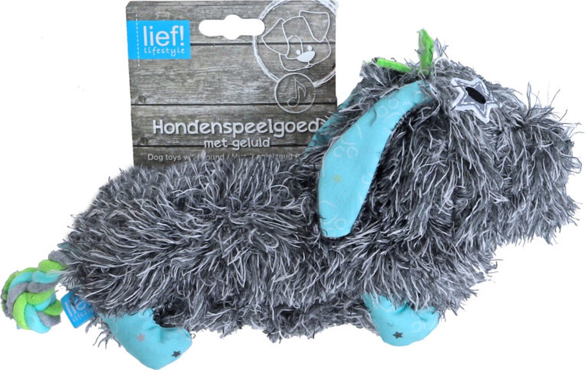 lief! Boys hondenspeelgoed - teckel met piep -28 cm - Kleur: assorti 1 stuk 2ee89c-2