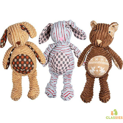 Jack And Vanilla VELVETIES Konijn-Hond-Beer Hondenspeelgoed Multi - 41 cm