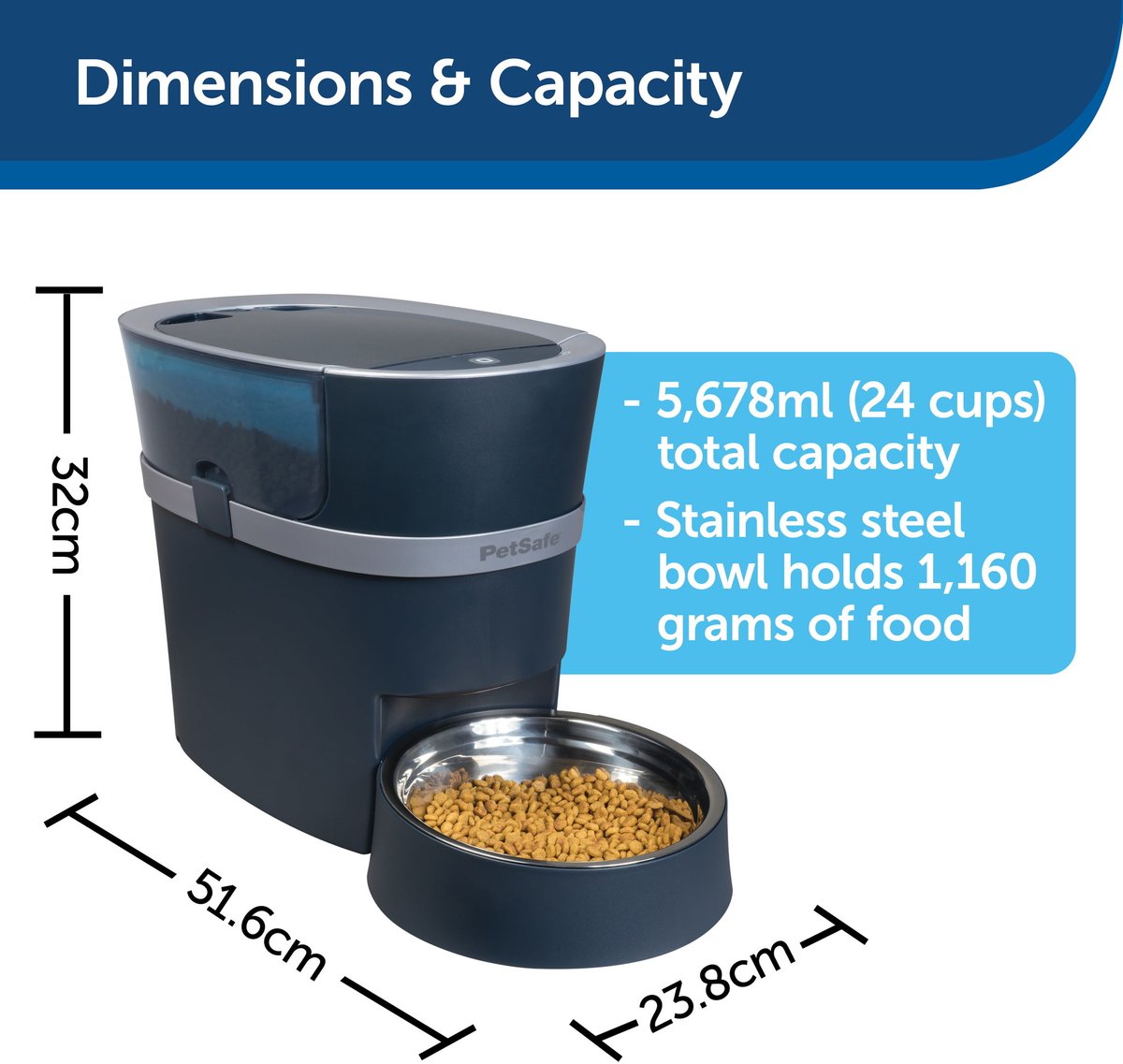 PetSafe® Smart Feed Automatischer Futterspender für Haustiere – Mit WLAN- und APP-Bedienung
