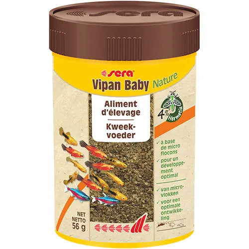 sera Vipan Baby Nature 50 - 100 ml - 1,3 kg micro vlokken Classies