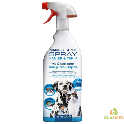The Pet Doctor - Mand- en Tapijtspray tegen vlooien en teken - 800 ml