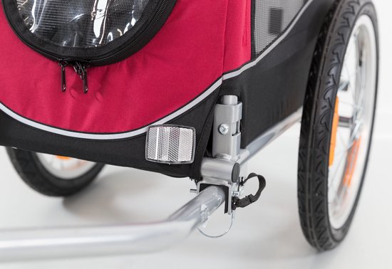 Trixie Fietskar - Hondenfietskar - Zwart Rood 53x60x60/117 Cm Tot 15 Kg Small Classies