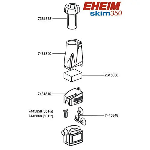 Eheim Skim350 Oppervlakte Skimmer - 5W Classies
