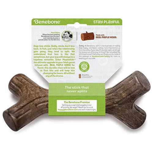 Benebone knaagspeelgoed Maplestick in 5 maten Esdoornhout Classies
