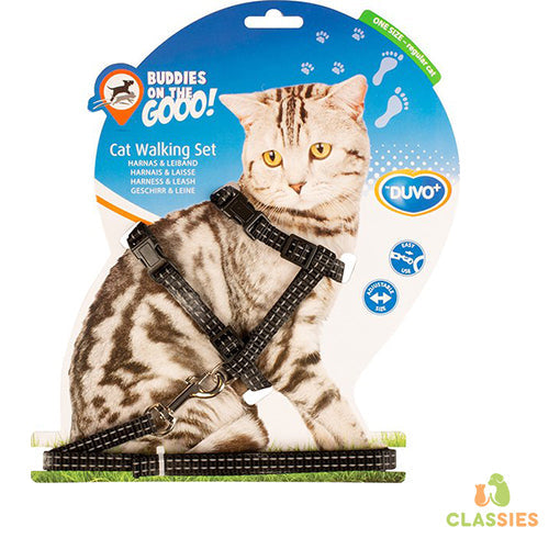 Duvo+ Kat Wandelset Refelecterend Uni 20-35cm / 10mm - 125cm Classies
