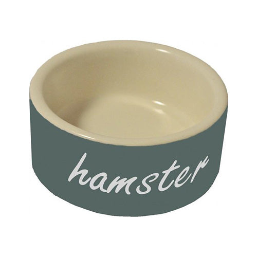 Boony hamster eetbak steen - groen - blauw - grijs - 8 cm Classies