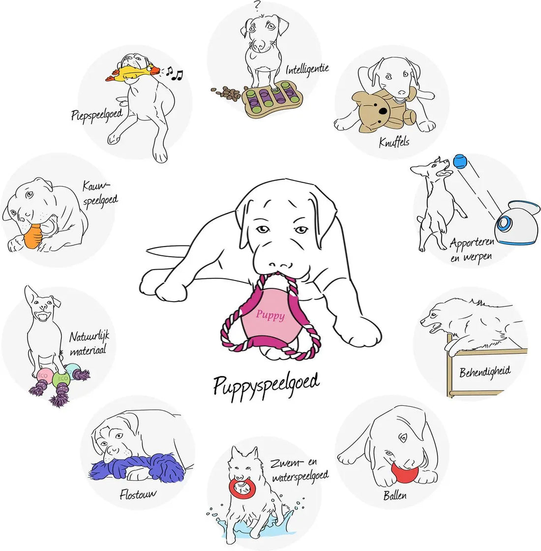 Nylabone Flex Puppy Ring En Bot - twin pack Classies