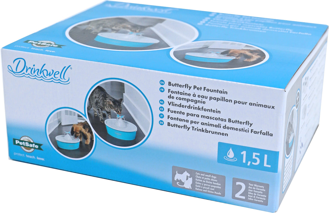 PetSafe Drinkwell drinkfontein Butterfly, 1,5 liter. Classies