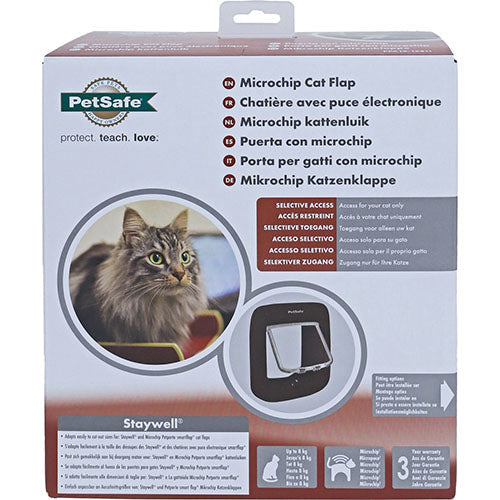 Petsafe kattendeur kattenluik microchip wit of bruin 2ee89c-2