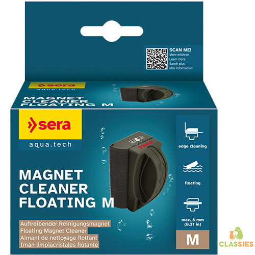 Sera Schwimmalgenmagnet-Fensterreiniger mit Eckenreinigung XS - S - M - L