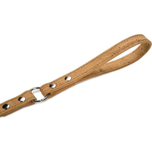 Beeztees Cork Leren Hondenriem - Naturel - 100 cm x 18 mm Classies