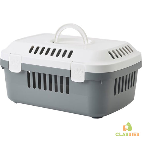 Transport discovery compact - grijs- 49 x 33 x 24 CM - reisbench kleine dieren Classies