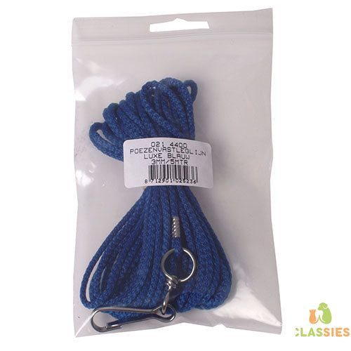 Boony poezen katten vastleglijn 3mm - 5 meter - zwart - blauw - rood Classies
