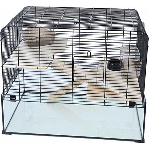 Boon Interzoo Hamsterkooi Vision 58 Zwart 58,5 x 38 x 47 cm Classies