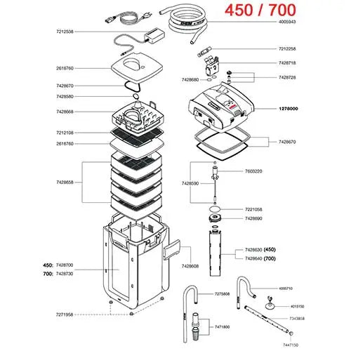 Eheim professional 3e 450 buitenfilter zonder filtermassa Classies