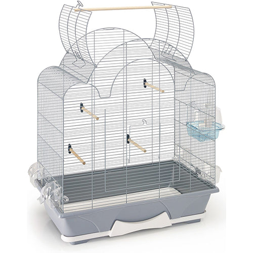 Savic Vogelkäfig Melodie 50 - silber - offen 64 x 38 x 84 cm