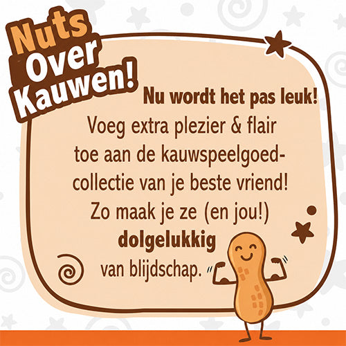 Nylabone Kauwspeelgoed Wolf Peanut Treat Toy Pindakaas - Medium voor Honden tot 16 kg
