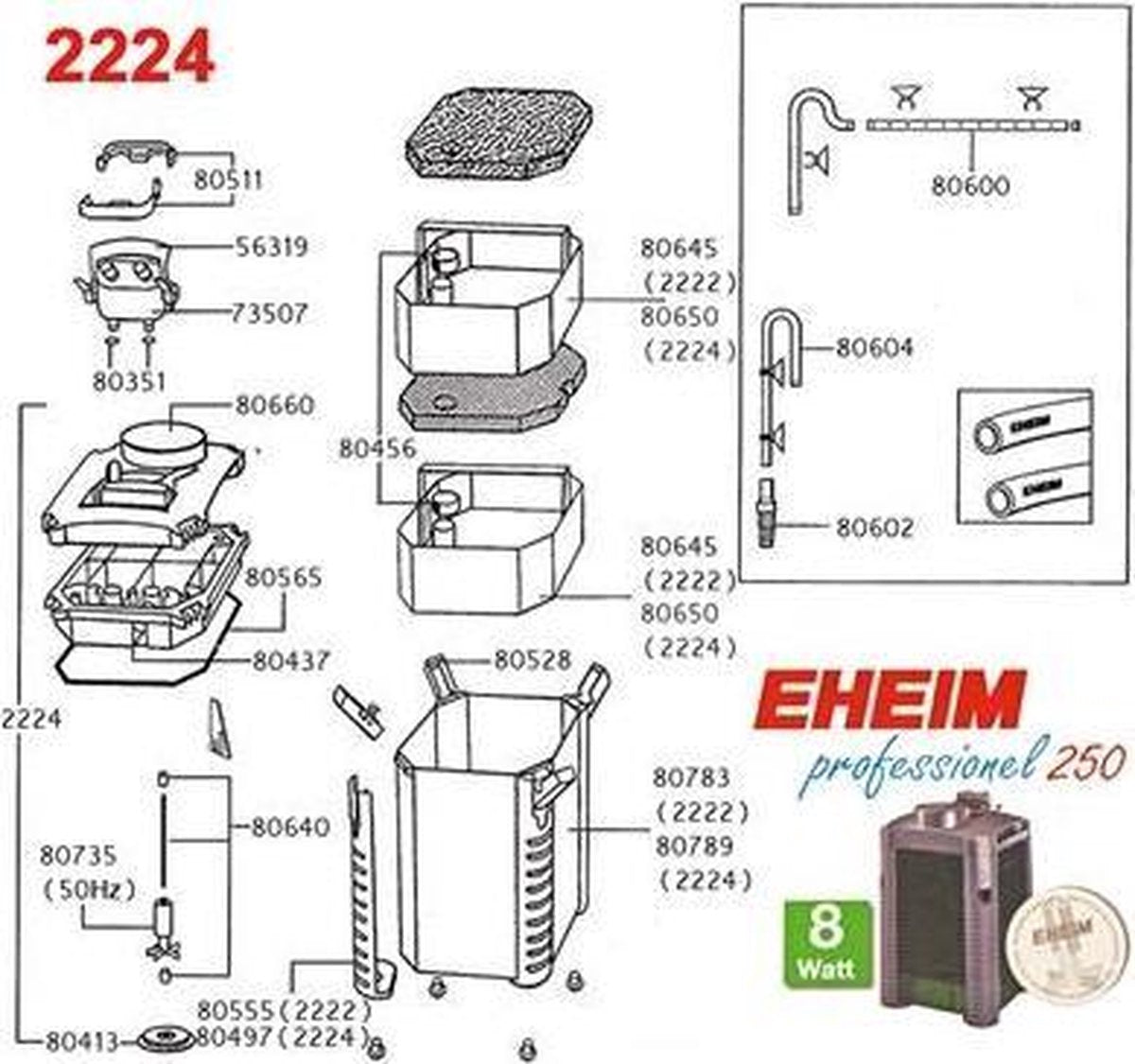 Eheim pomprad voor 2222/2224/2322/2324
