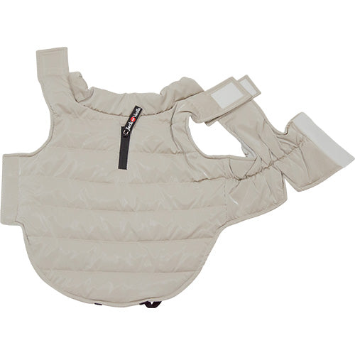 Jack and Vanilla Hondenjas Puffer Beige – Warm, Wasbaar & Met Rits voor Tuigje - Verkrijgbaar in 6 maten