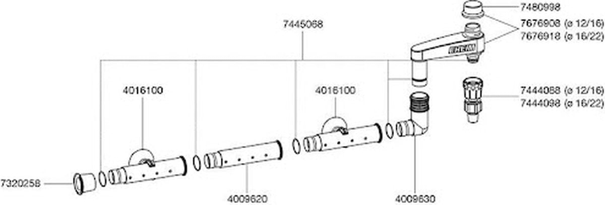 Eheim Installatieset 2 druk 16-22 mm Classies
