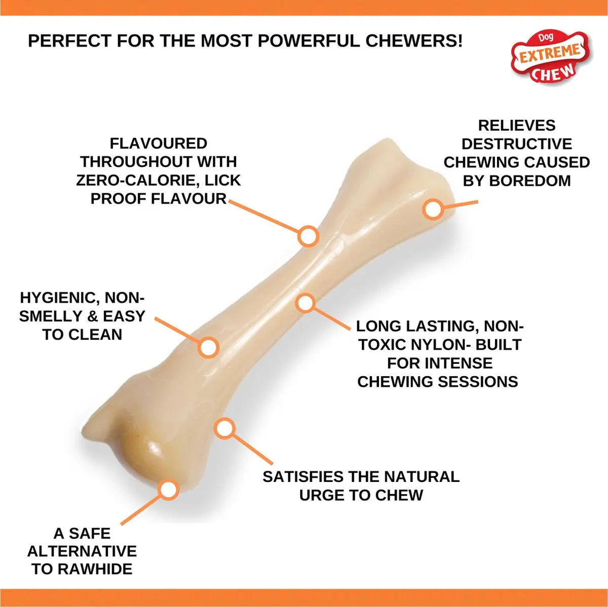 Nylabone dura chew harde bijters XXL bot met kip Classies