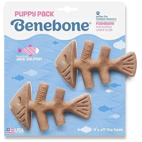 Benebone - Kauwartikelen - Fishbone Puppy - Zalm - S Classies
