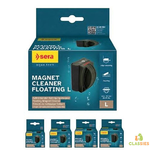 Sera Schwimmalgenmagnet-Fensterreiniger mit Eckenreinigung XS - S - M  - L