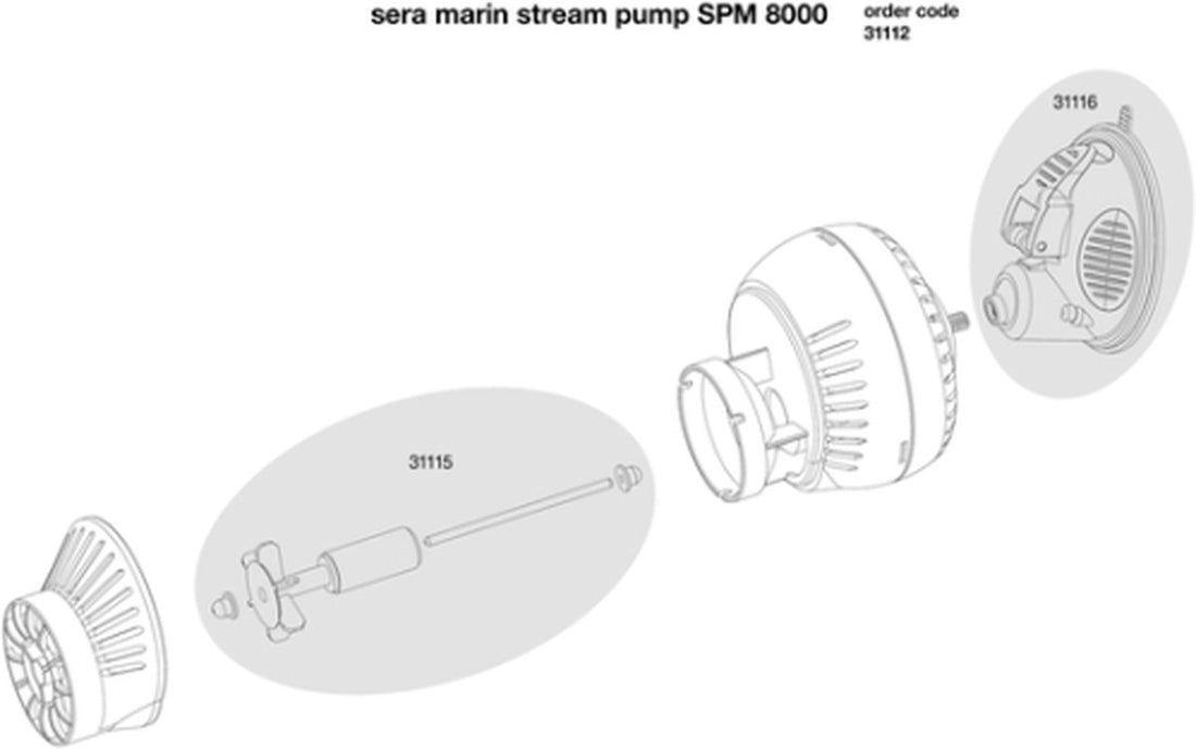 Pompe à ruisseau Sera marin SPM 8000 - pompe à ruisseau