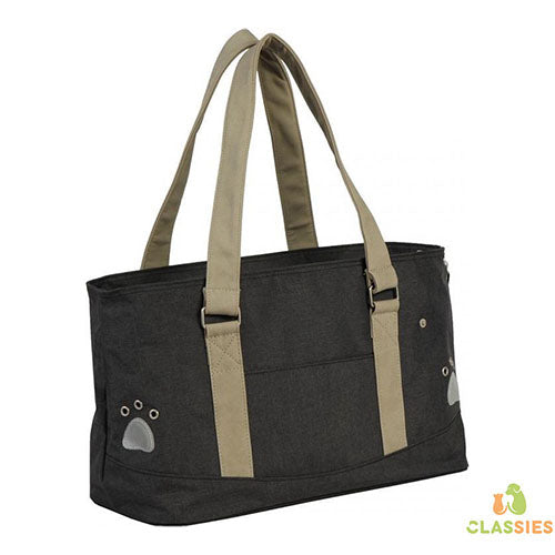 Duvo Stockholm Hondendraagtas - zwart/grijs - Afmetingen: 42x21x27 cm