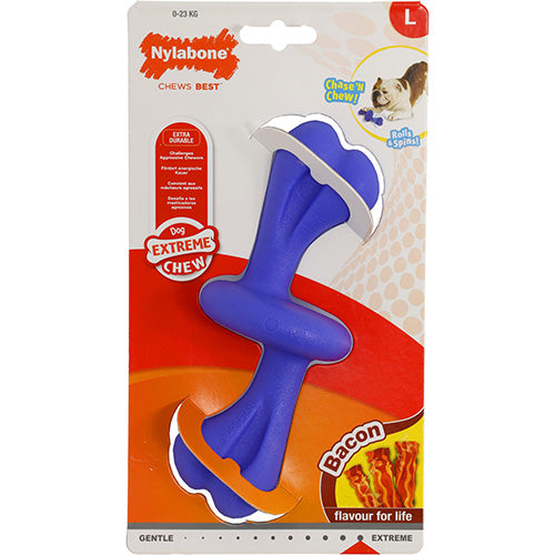 Nylabone Giant Rolley Bacon Kauwspeelgoed - Voor Grote Honden tot 23 kg