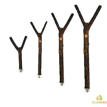 Zitstok hout met schroefdraad