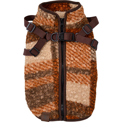 Jack and Vanilla Dogwalk Jacket Tartan - Hondenjas met Verstelbaar Harnas - Groen of Bruin - Verkrijgbaar in 7 maten
