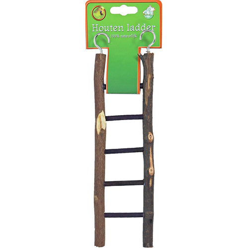 Boon vogelspeelgoed ladder hout Natural 9 traps, 45 cm.