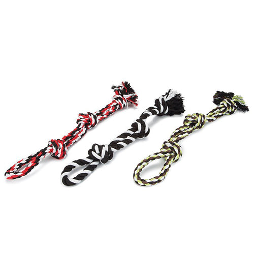 Corde de soie Beeztees couleurs assorties. 3 boutons. 50 cm