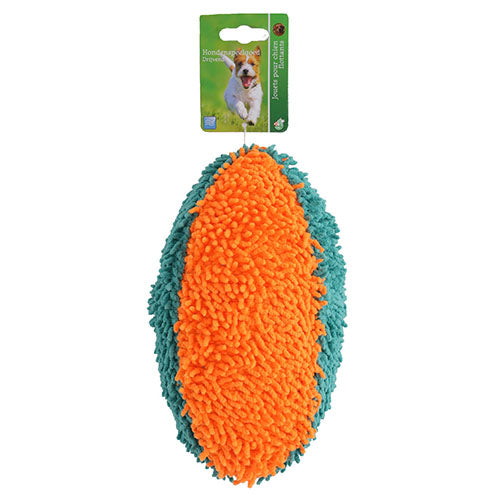 De Boon Hondenspeelgoed Rugbybal Softnop met Piep 19 cm