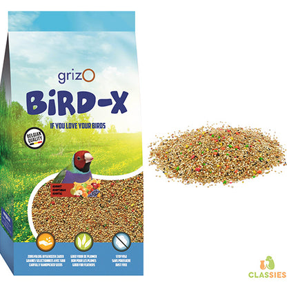 Vogelvoer Bird-X Exotenmengeling met fruit 1 - 5 - 20 kg