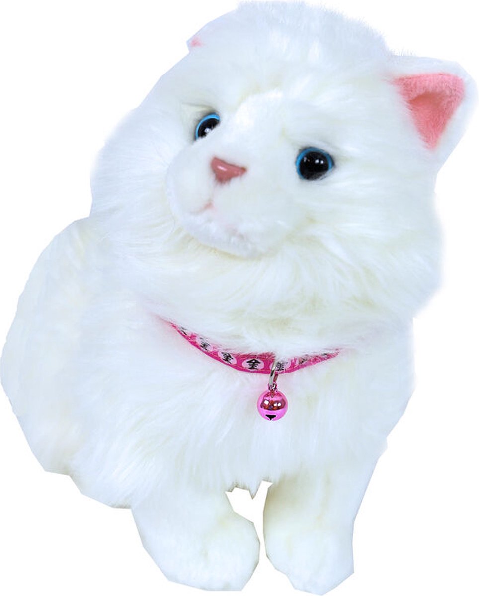 Boon kattenhalsband nylon vissengraat print roze roze